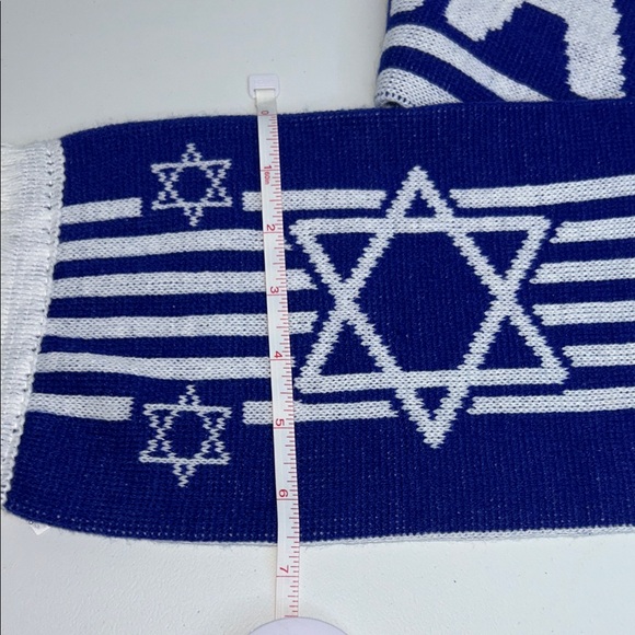 Blue and White Star of David Scarf - Picture 5 of 8